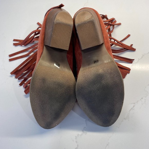 ❌ [SOLD] Coconuts by Matisse Lambert Fringe Bootie Burgundy Size 6 - Picture 8 of 9